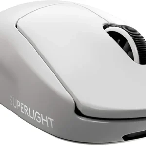Logitech G PRO X SUPERLIGHT - Ratón inalámbrico para juegos, ultraligero, sensor HERO 25K, 25 600 DPI, 5 botones programables, batería de larga duración, compatible con PC/Mac - Blanco