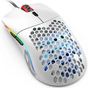 Glorious Gaming Mouse - Model O 67 g Superlight Honeycomb Mouse, Matte White Mouse