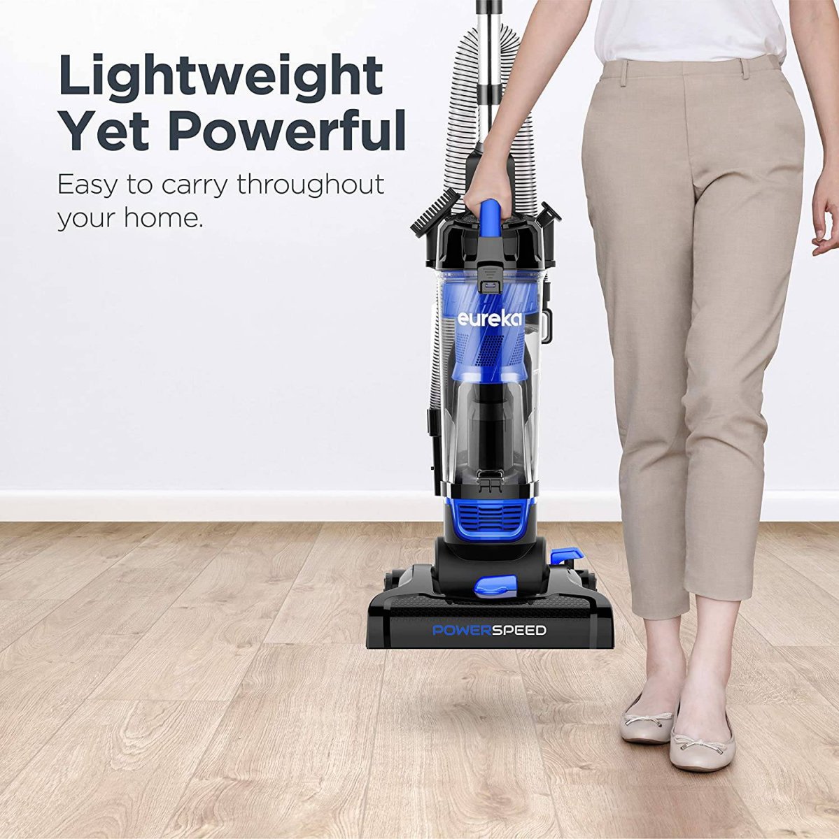 Eureka Aspirador vertical potente y liviano para alfombras y pisos duros, PowerSpeed, nuevo modelo NEU280 - Imagen 5