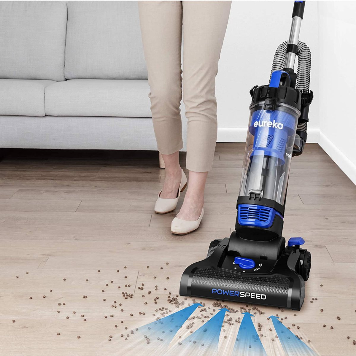 Eureka Aspirador vertical potente y liviano para alfombras y pisos duros, PowerSpeed, nuevo modelo NEU280 - Imagen 4