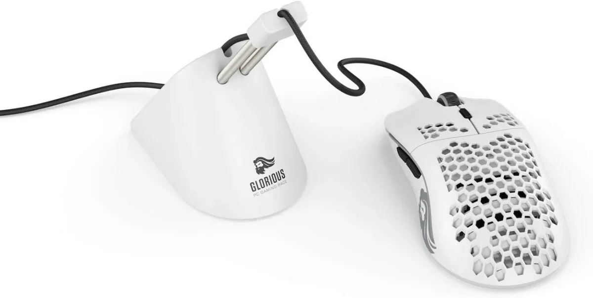 Glorious Gaming Mouse - Model O 67 g Superlight Honeycomb Mouse, Matte White Mouse - Imagen 2