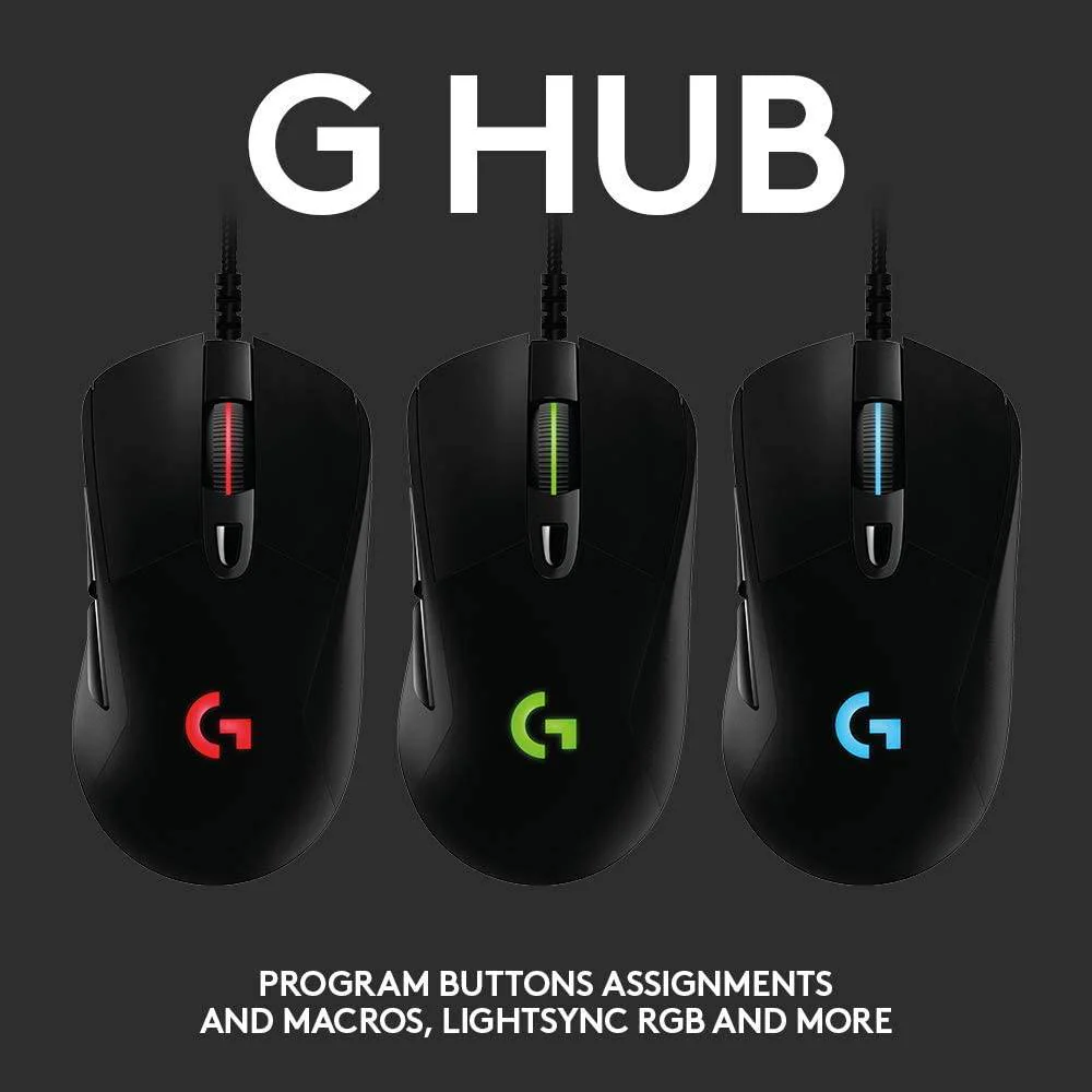Logitech G403 Hero 25K - Ratón para juegos, Lightsync RGB, ligero 87G+10G opcional, cable trenzado, 25, 600 DPI, empuñaduras laterales de goma - Imagen 5