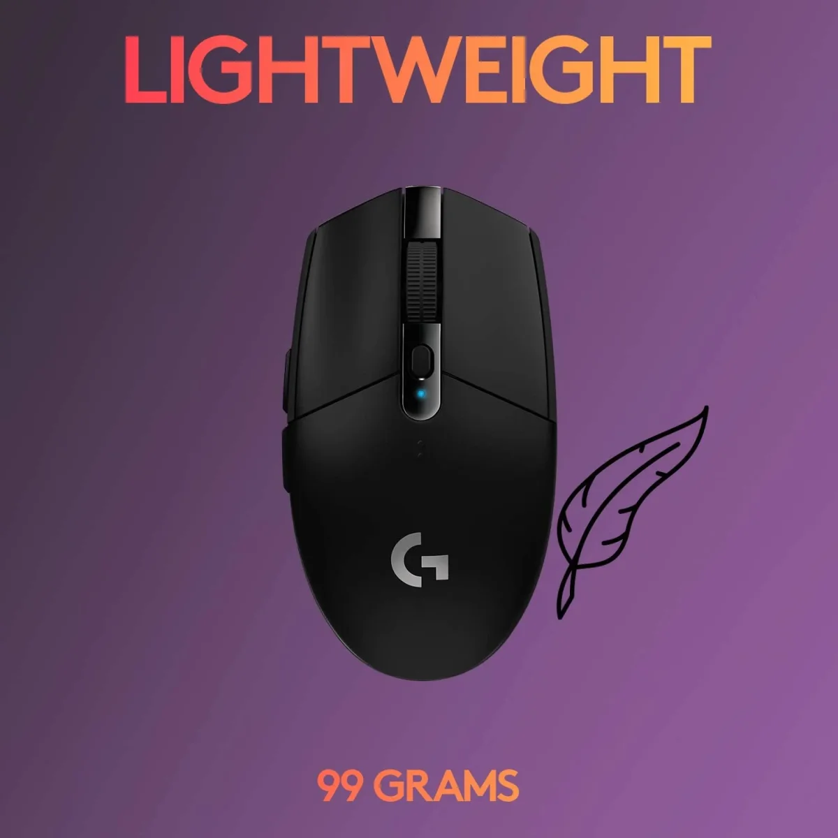 Logitech G305 LIGHTSPEED - Ratón inalámbrico para juegos, sensor Hero 12K, 12,000 DPI, liviano, 6 botones programables, 250 h de duración de la batería, memoria integrada, PC/Mac - Negro - Imagen 7
