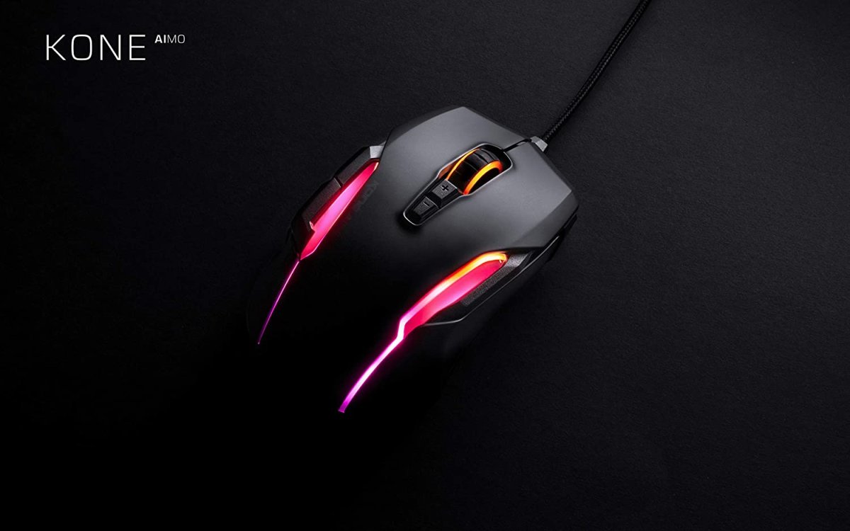 ROCCAT Kone AIMO - Ratón para juegos de PC remasterizado, óptico, iluminación retroiluminada RGB, 23 teclas programables, memoria integrada, empuñadura de palma, sensor de ojo de búho, ergonómico, iluminación LED, ajustable a 16 000 ppp, negro - Imagen 6