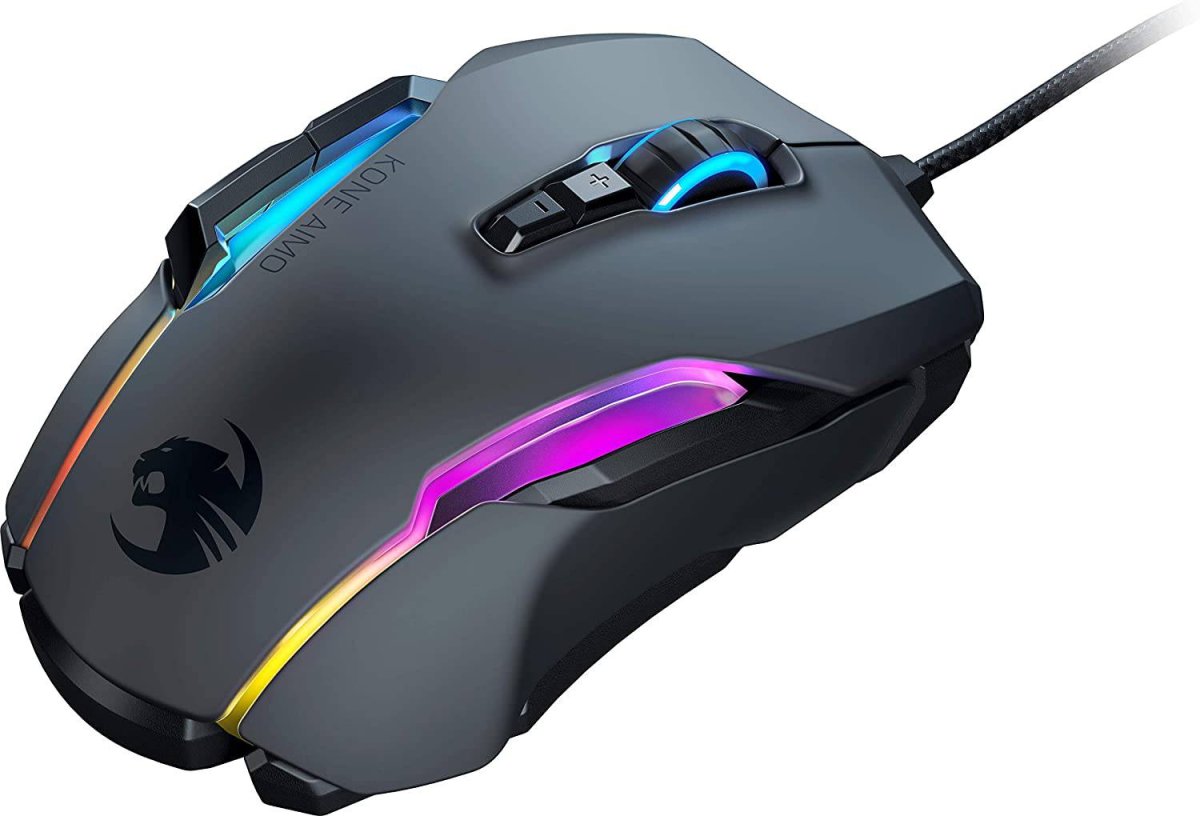 ROCCAT Kone AIMO - Ratón para juegos de PC remasterizado, óptico, iluminación retroiluminada RGB, 23 teclas programables, memoria integrada, empuñadura de palma, sensor de ojo de búho, ergonómico, iluminación LED, ajustable a 16 000 ppp, negro - Imagen 7
