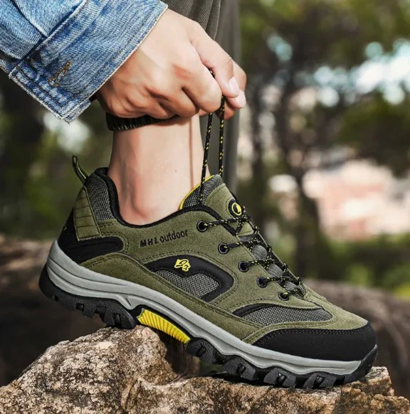 Zapatilla De Montaña Jx Antideslizante Verde 43 Masculino - Imagen 3